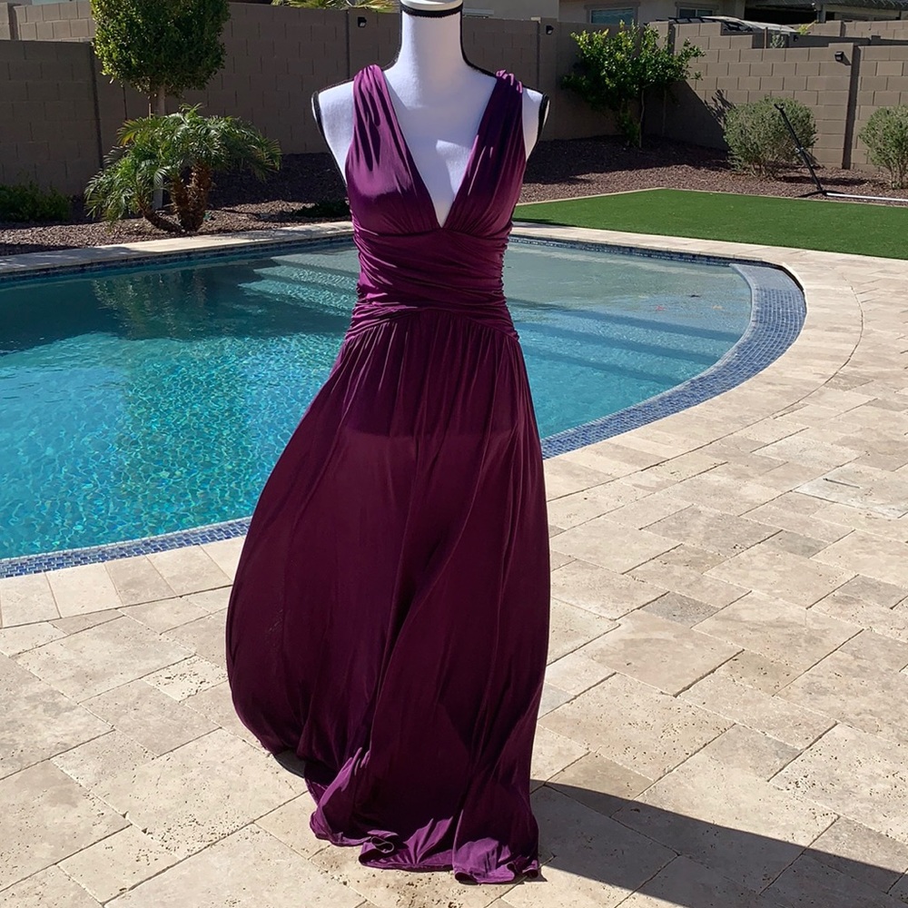 Mango Long dress in Purple color.